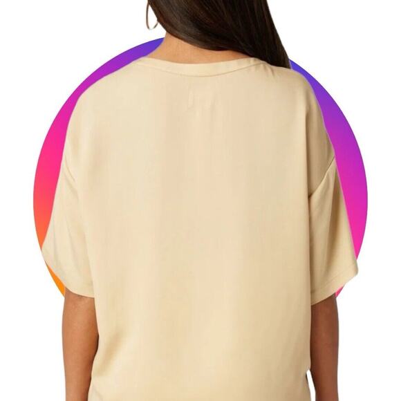 LITA by Ciara NWT 100% Silk Top Cream Tan Size XL MSRP $198 - Picture 9 of 16